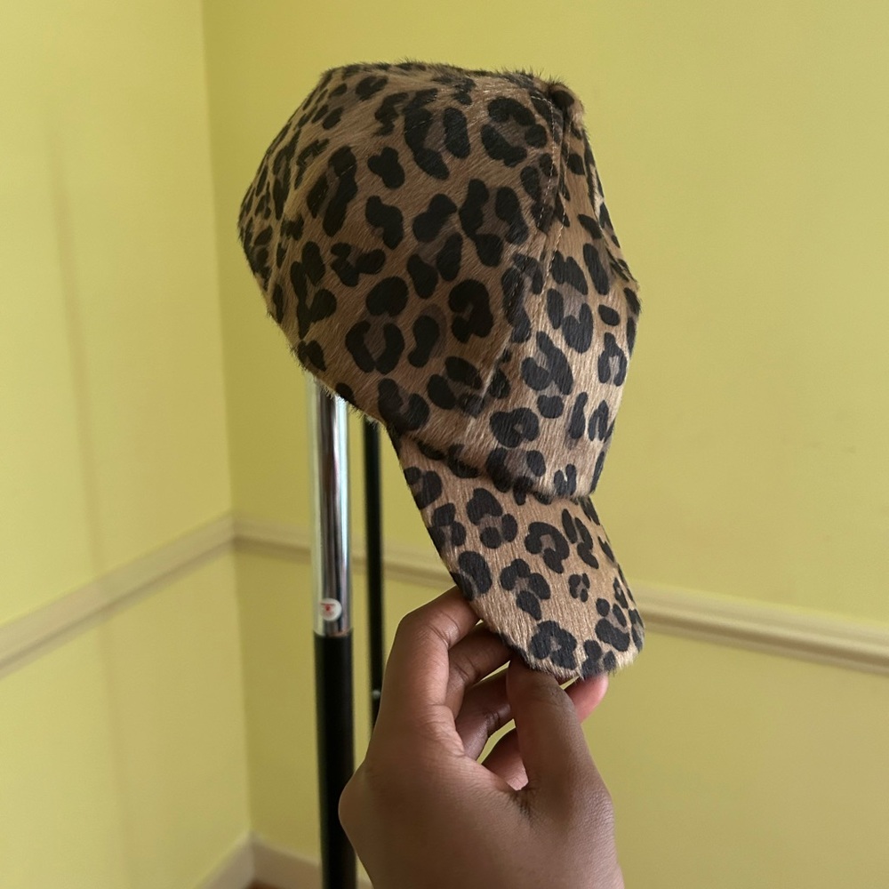 Cheetah print baseball hat